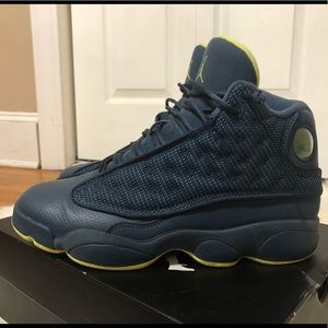 Jordan 13 Retro blue/ electric yellow